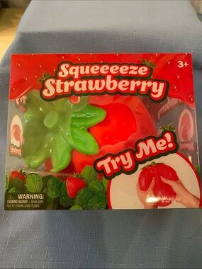 NEW Sunny Days Squeeze Strawberry Jumbo Size Squeeze Poke Stretch Stress Ball